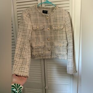 Women's Cream Tweed Jacket